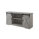 58" Modern Farmhouse Wood TV Stand