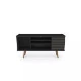 Liberty 53.14" Mid Century - Modern TV Stand with 5 Shelves and 1 Door