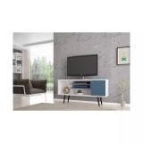 Liberty 53.14" Mid Century - Modern TV Stand with 5 Shelves and 1 Door