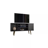 Liberty 53.14" Mid Century - Modern TV Stand with 5 Shelves and 1 Door