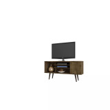 Liberty 53.14" Mid Century - Modern TV Stand with 5 Shelves and 1 Door