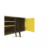 Liberty 53.14" Mid Century - Modern TV Stand with 5 Shelves and 1 Door