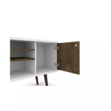 Liberty 53.14" Mid Century - Modern TV Stand with 5 Shelves and 1 Door