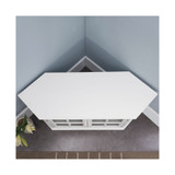 Riley Holliday Cottage White 56" Corner TV Console with Bookcase/Display