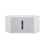 Riley Holliday Cottage White 56" Corner TV Console with Bookcase/Display