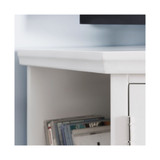 Riley Holliday Cottage White 56" Corner TV Console with Bookcase/Display