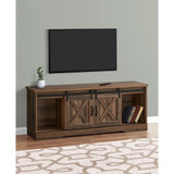 TV Stand with 2 Barn-Style Sliding Doors