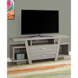 60"L Tv Stand With 2 Drawers in Dark Taupe