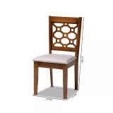 Peter Modern and Contemporary Fabric Upholstered 4 Piece Dining Chair Set