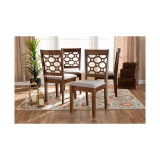 Peter Modern and Contemporary Fabric Upholstered 4 Piece Dining Chair Set