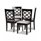 Peter Modern and Contemporary Fabric Upholstered 4 Piece Dining Chair Set