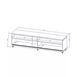 Utopia 70.47" Medium Density Fibreboard 5-Shelf TV Stand