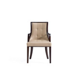 Fifth Avenue 2-Piece Beech Wood Faux Leather Upholstered Dining Armchair