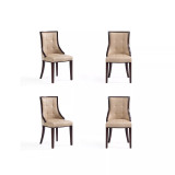 Fifth Avenue 4-Piece Beech Wood Faux Leather Upholstered Dining Chair Set