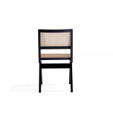 Hamlet 4-Piece Ash Wood and Natural Cane Rectangular Seat Dining Chair