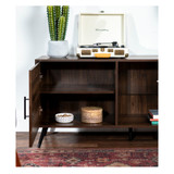 52" Modern TV Stand Media Storage Console with Black Legs