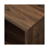 48" 2 Door Glass Shelf Corner TV Console