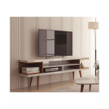 Utopia 70.47" TV Stand with Splayed Wooden Legs and 4 Shelves