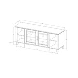 Columbus TV Stand with Middle Doors - Grey Wash