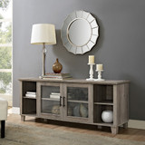 Columbus TV Stand with Middle Doors - Grey Wash
