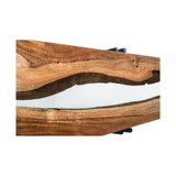 Rivers Edge Acacia Wood and Acrylic Narrow Console and Entryway Table