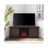 Camden 58" Corner TV Stand with Fireplace