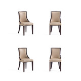 Grand 4-Piece Beech Wood Faux Leather Upholstered Dining Chair Set