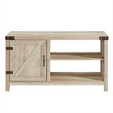 44 inch Rustic Farmhouse Barn Door Console - White Oak