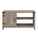 44 inch Rustic Farmhouse Barn Door Console - White Oak