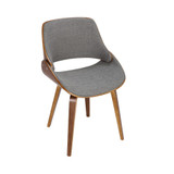 Fabrizzi Mid-Century Modern Dining Accent Chair Fabric