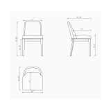 Gansevoort 4 Piece Beech Wood Faux Leather Upholstered Dining Chair Set