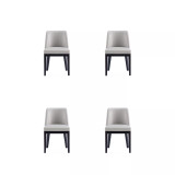 Gansevoort 4 Piece Beech Wood Faux Leather Upholstered Dining Chair Set