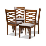 Elijah Modern and Contemporary Fabric Upholstered 4 Piece Dining Chair Set