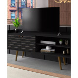 Bogart 53.54" Medium Density Fiberboard 3-Shelf Television Stand