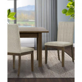 Everly 19.5" 2 Piece Upholstered Channel-back Dining Chair