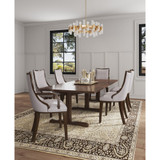 Grand Beech Wood Upholstered Dining Armchair