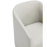Anna 2 Piece Faux Leather Upholstered Round Dining Armchair Set