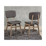 Alden Bay Modern Diamond Stitch Upholstered Dining Chair, Set of 2
