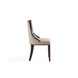 Grand 2-Piece Beech Wood Faux Leather Upholstered Dining Chair Set
