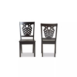 Gervais Modern and Contemporary Transitional 2-Piece Finished Wood Dining Chair Set