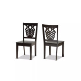 Gervais Modern and Contemporary Transitional 2-Piece Finished Wood Dining Chair Set