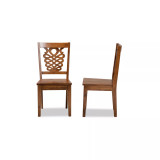 Gervais Modern and Contemporary Transitional 2-Piece Finished Wood Dining Chair Set