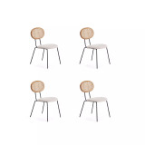 Jardin 4-Piece Upholstered Metal Dining Chair