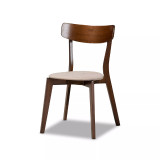 Iora Mid-Century Modern Transitional Fabric Upholstered 4 Piece Dining Chair Set