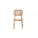 Versailles 4-Piece Square Ash Wood and Natural Cane Dining Chair