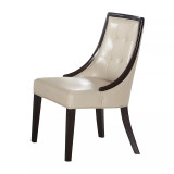 Raphael Traditional Faux Leather Dining Side Chairs, Set of 2
