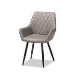 Astrid Mid-Century Contemporary Faux Leather Upholstered and Metal 4 Piece Dining Chair Set