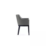 Gansevoort 2 Piece Beech Wood Faux Leather Upholstered Dining Armchair Set