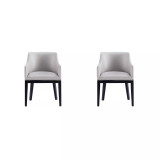 Gansevoort 2 Piece Beech Wood Faux Leather Upholstered Dining Armchair Set