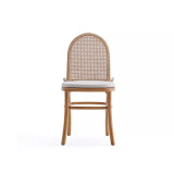 Paragon 2-Piece Ash Wood and Natural Cane Upholstered Dining Chair